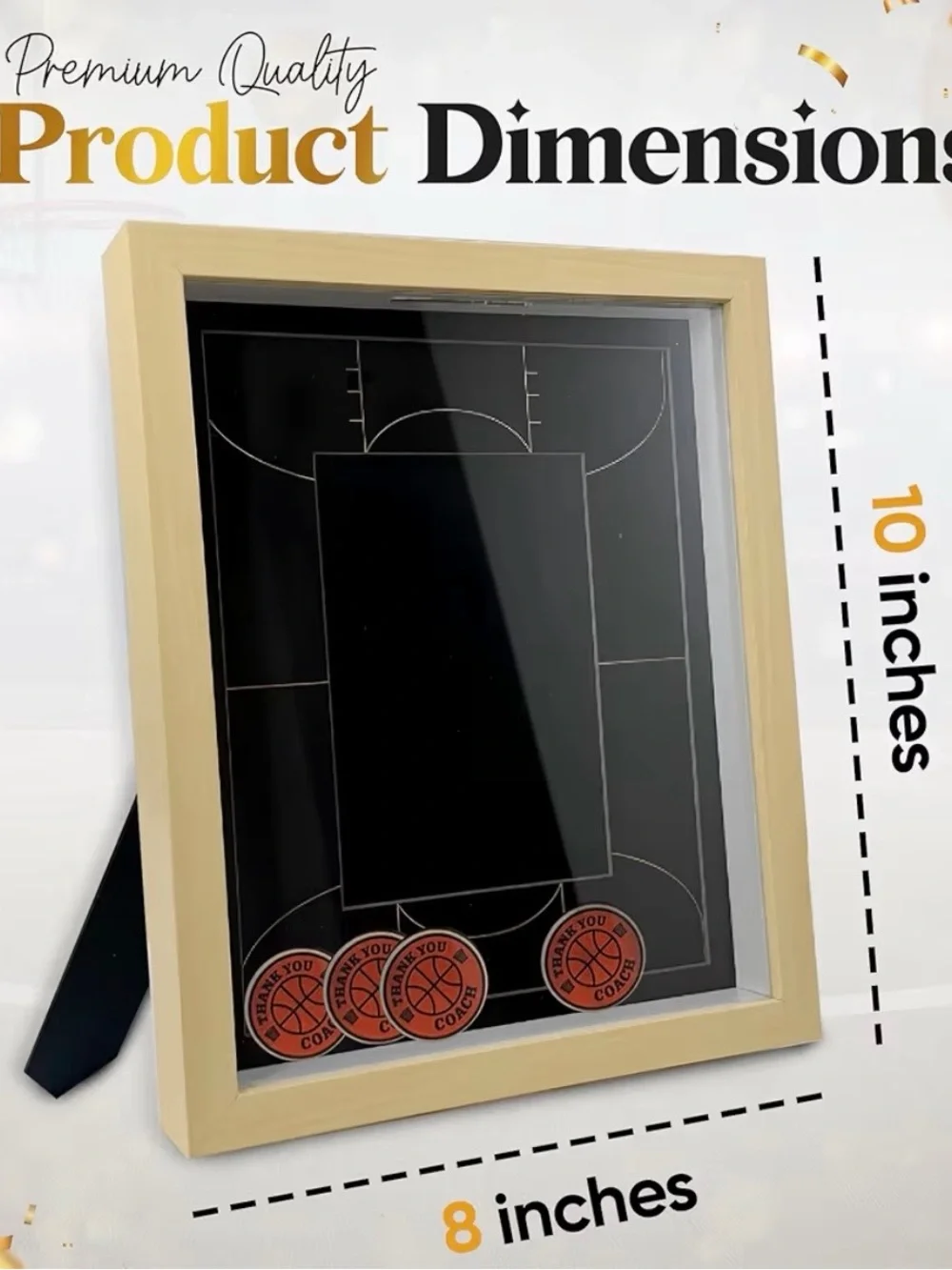 Basketball coach Gift Shadow Box /Thank you Coach Frame With Tokens.